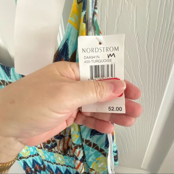 Mimi Chica Nordstrom Dress Size Medium Sexy Aztec Print strappy Maxi - Picture 5 of 7